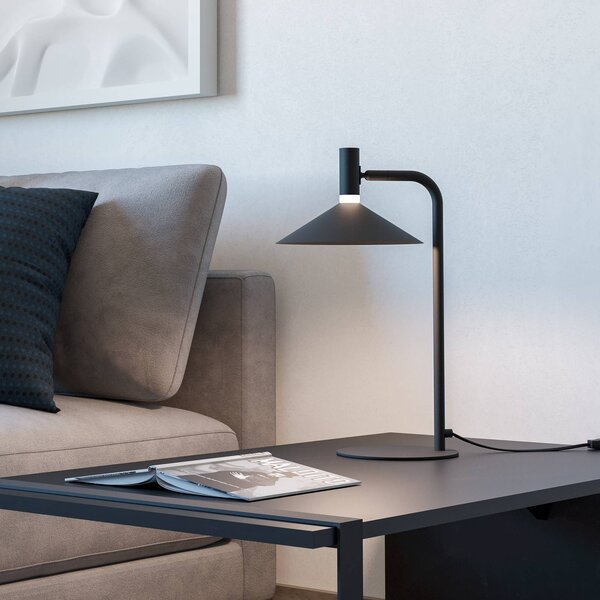 EGLO Inteligentna lampa stołowa LED Conomavilla-Z czarna wysokość 45 cm CCT RGB Conomavilla-Z, możliwość ściemniania, czarny, salon / jadalnia, metal, nowoczesny