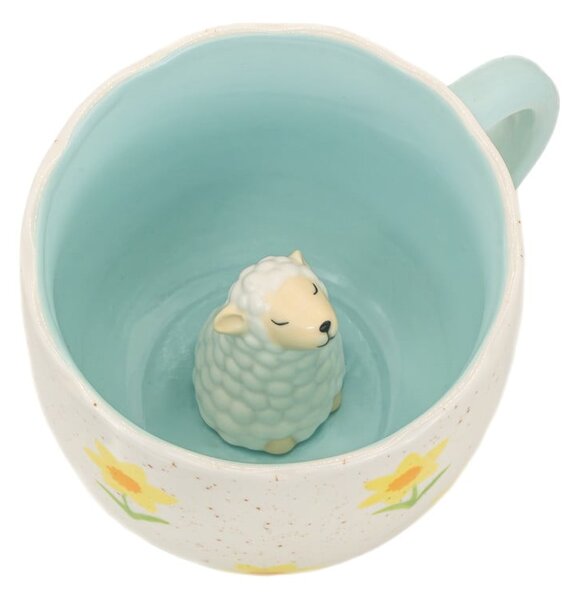 Niebiesko-kremowy porcelanowy kubek 350 ml Surprise Sheep – Sass & Belle