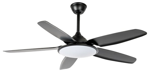 Wentylator sufitowy LED Divian, czarny, DC, cichy, CCT – Lucande Lucande, Divian, czarny, salon, metal, nowoczesny