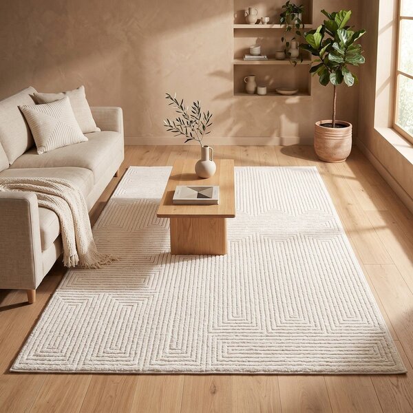 Kremowy dywan 120x170 cm Labyrinth – ESTE