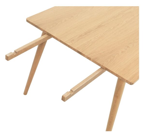 Rozkładany stół z blatem w dekorze dębu w naturalnym kolorze 150x90 cm Barrali – Unique Furniture
