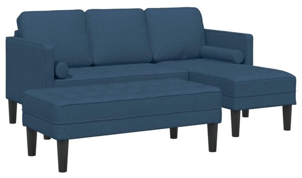 Zestaw sof 2 szt. niebieski 173 x 131 x 67 cm tkanina