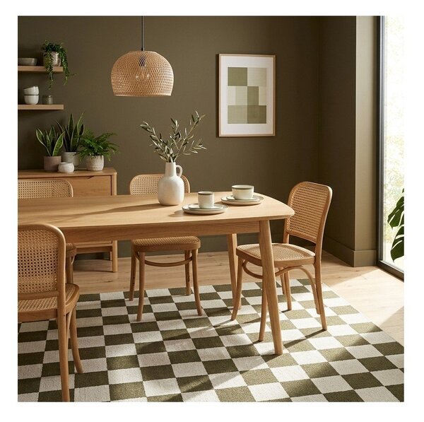 Zielony/kremowy dywan 160x230 cm Bistro – ESTE