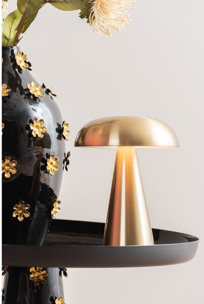 Lampa stołowa LED w kolorze złota ze ściemniaczem i metalowym kloszem (wysokość 20,5 cm) Rachel – Leitmotiv