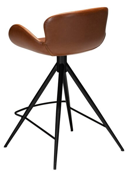 Jasnobrązowy hoker z imitacji skóry DAN–FORM Denmark Gaia, wys. 87 cm