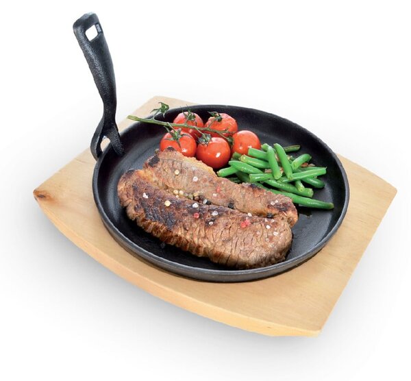 Żeliwna patelnia do grillowania z odpinaną rączką ø 22 cm LITINA – Orion