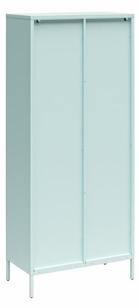 Jasnoniebieska metalowa witryna 80x186x40 cm Luna – Støraa