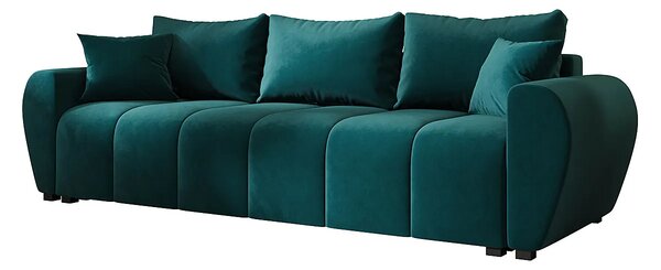 Welurowa sofa rozkładana w kolorze morskim T8-S02