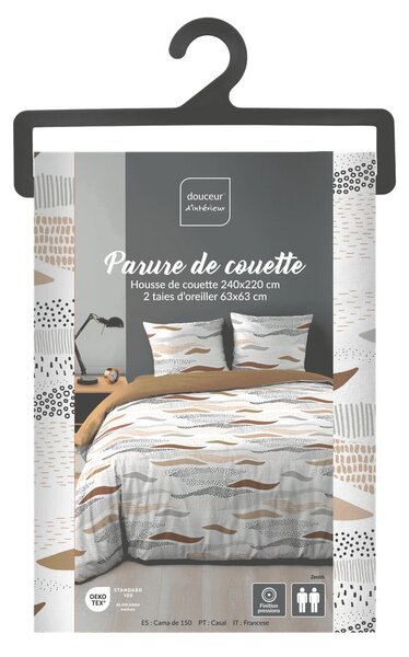Biała pościel dwuosobowa z mikrowłókna 240x220 cm Zenith – douceur d'intérieur