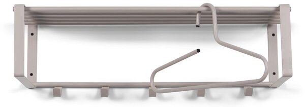 Szarobrązowy metalowy wieszak ścienny z półką 70 cm Rex – Spinder Design