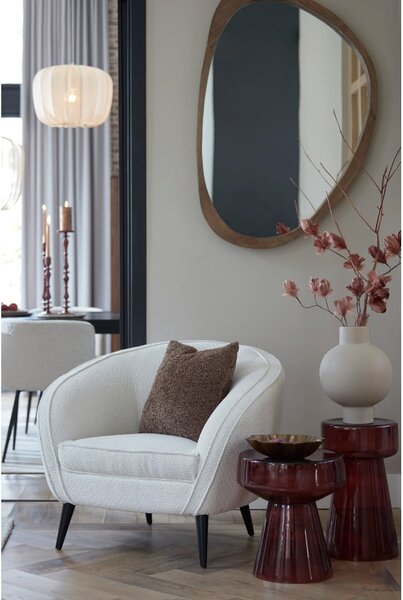 Szklany okrągły stolik ø 30 cm Dakwa – Light & Living