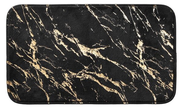 Dywanik łazienkowy w czarno-złotym kolorze 45x75 cm Aquamarbre – douceur d'intérieur