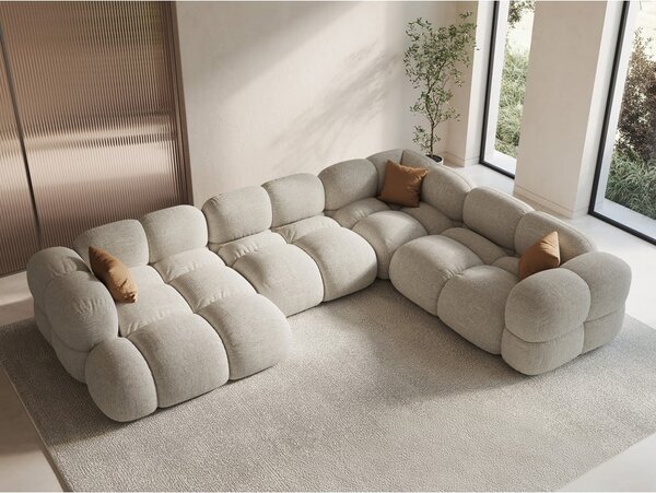 Beżowy narożnik (prawostronny/w kształcie litery U) Loretto – Cosmopolitan Design