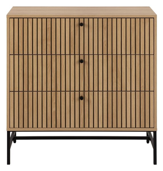 Komoda w dekorze dębu w naturalnym kolorze 81x80x40 cm Albany – Actona