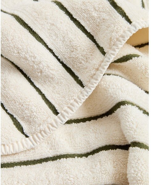 Zielony/beżowy bawełniany ręcznik frotte 30x50 cm Dorane – Kave Home