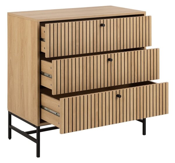Komoda w dekorze dębu w naturalnym kolorze 81x80x40 cm Albany – Actona