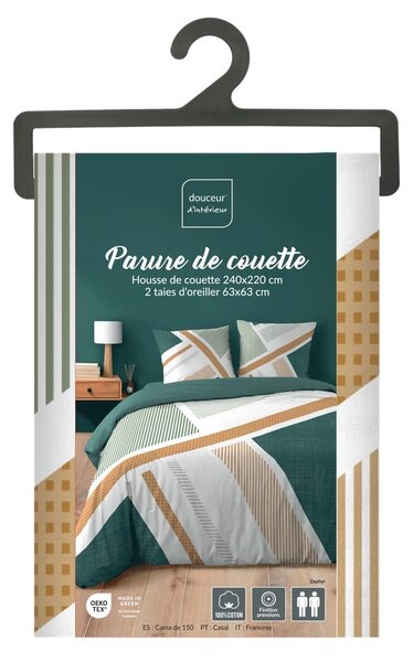 Biała bawełniana pościel dwuosobowa 240x220 cm Zephyr – douceur d'intérieur