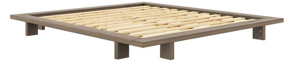 Brązowe łóżko dwuosobowe z litego drewna sosnowego ze stelażem 180x200 cm Japan – Karup Design