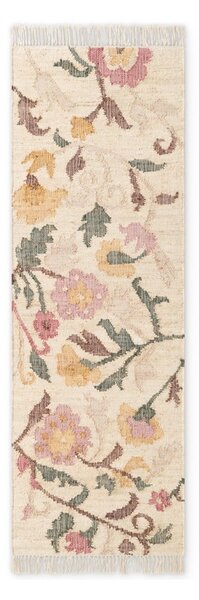 Kremowy chodnik z juty tkany ręcznie 80x200 cm Roya Violette – Elle Decoration