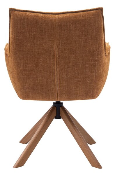 Pomarańczowe tapicerowane fotele jadalniane zestaw 2 szt. Marilla – Unique Furniture