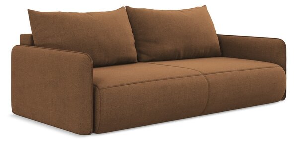 Pomarańczowa rozkładana/ze schowkiem sofa 216 cm Nanea – Makamii