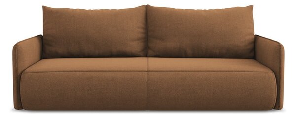 Pomarańczowa rozkładana/ze schowkiem sofa 216 cm Nanea – Makamii