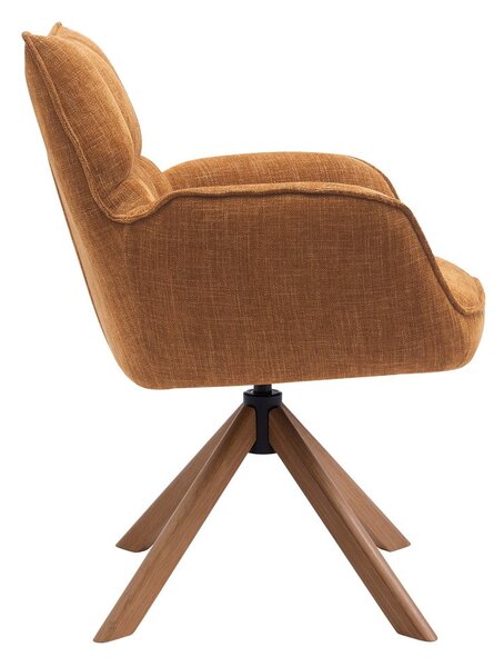 Pomarańczowe tapicerowane fotele jadalniane zestaw 2 szt. Marilla – Unique Furniture
