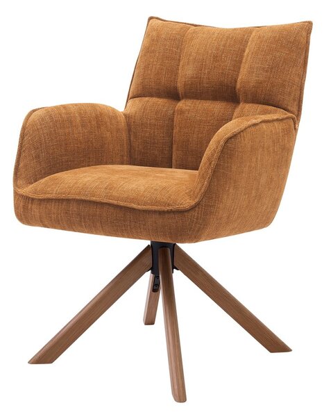 Pomarańczowe tapicerowane fotele jadalniane zestaw 2 szt. Marilla – Unique Furniture