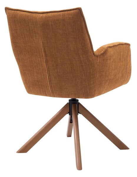 Pomarańczowe tapicerowane fotele jadalniane zestaw 2 szt. Marilla – Unique Furniture