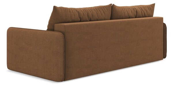 Pomarańczowa rozkładana/ze schowkiem sofa 216 cm Nanea – Makamii