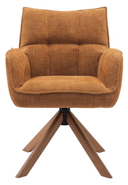 Pomarańczowe tapicerowane fotele jadalniane zestaw 2 szt. Marilla – Unique Furniture