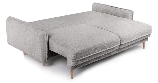 Szara rozkładana sofa z materiału bouclé 215 cm Patti – Bonami Selection