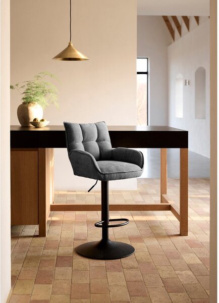 Szare hokery z regulowaną wysokością zestaw 2 szt. Marilla – Unique Furniture
