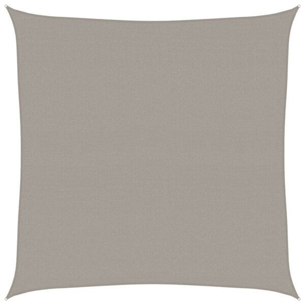 Żagiel przeciwsłoneczny, 160 g/m², jasnoszary, 6x6 m, hdpe