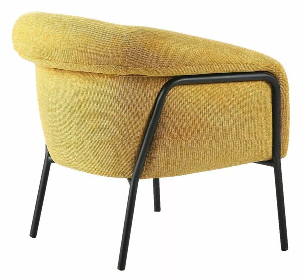 Designowy fotel CLOVER BREGO, musztardowy BREGO 68