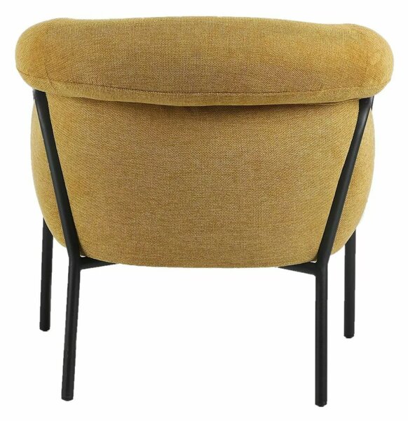 Designowy fotel CLOVER BREGO, musztardowy BREGO 68