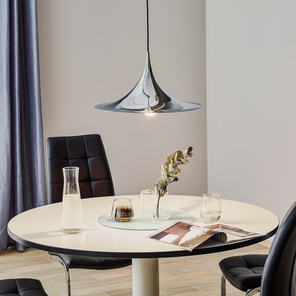 Lampa Wisząca GUBI, Semi, ściemnialny, metaliczny, salon, metal, design