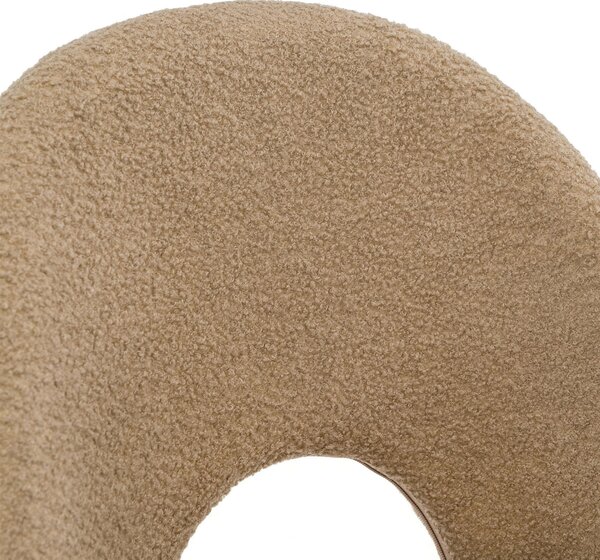 EMWOmeble Krzesło Glamour brązowe #18 KC-903-2 / boucle, złote nogi chromowane