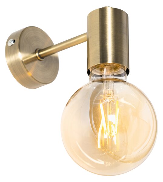 Industrialna lampa ścienna brązowa - Facil
