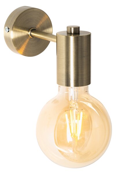 Industrialna lampa ścienna brązowa - Facil