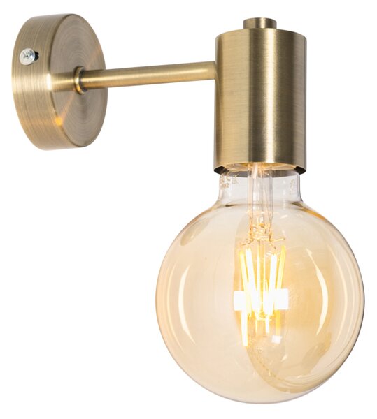 Industrialna lampa ścienna brązowa - Facil