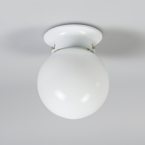 Lampa sufitowa w stylu retro z białym opalem - Scoop