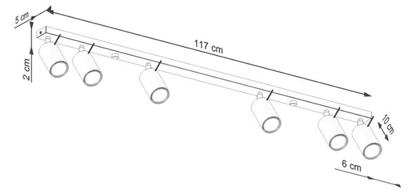 Loftowa zielona lampa sufitowa - M067 P0-N88
