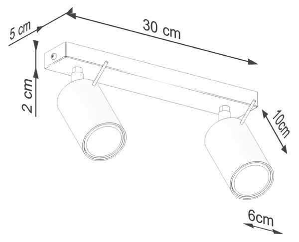 Loftowa beżowa lampa sufitowa - 3X M063 H2-Z81