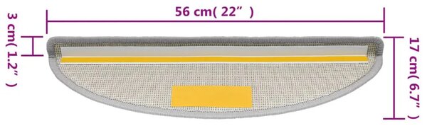Bordowe dywaniki na schody 10 sztuk F5-E86