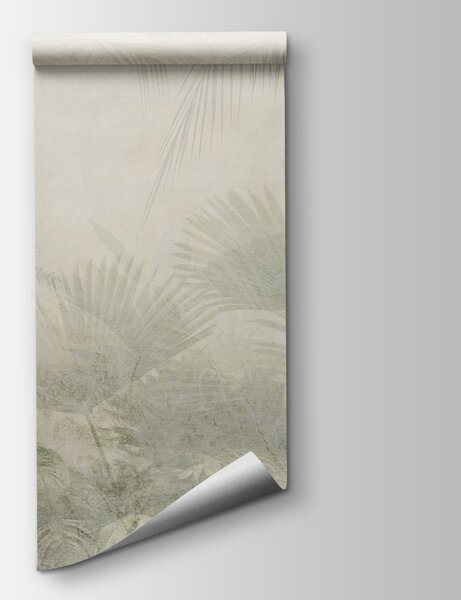 Fototapeta Białe tło z liśćmi palmy, Fototapety Natura, Popularne Fototapety, w03399 - Tapeko.pl
