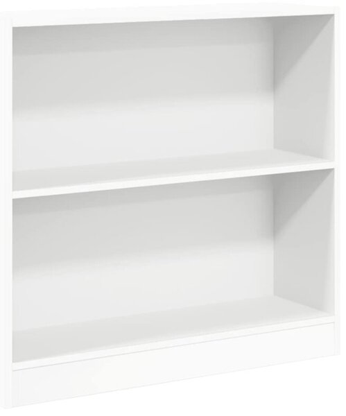 Regał na książki biały 80x24x75 cm drewno klejone