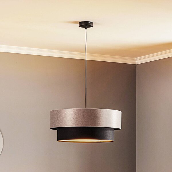 Maco Design Lampa wisząca Dorina, srebrny/czarny Ø 50cm