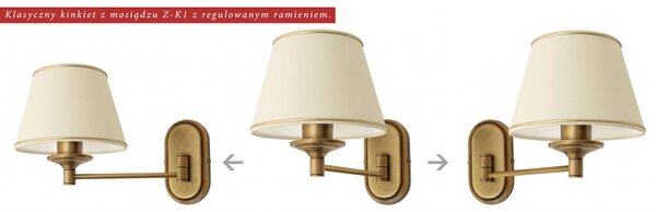 Kinkiet klasyczny z regulowanym ramieniem YZ-K1