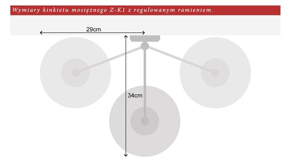Kinkiet klasyczny z regulowanym ramieniem YZ-K1